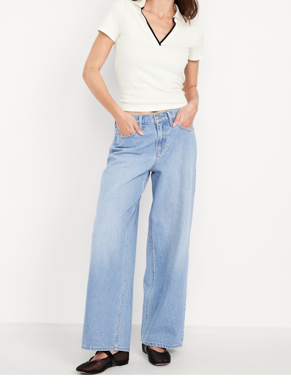 Old Navy Light Blue Wide Leg Jeans